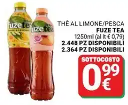 Supermercati Gulliver Thè al limone/pesca FUZE TEA offerta