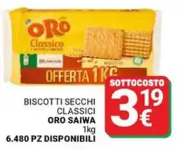 Supermercati Gulliver Biscotti secchi classici ORO SAIWA offerta
