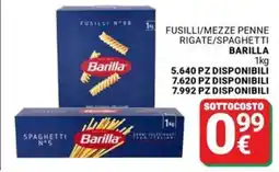 Supermercati Gulliver Fusilli/mezze penne rigate/spaghetti BARILLA offerta