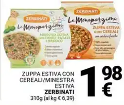 Supermercati Gulliver Zuppa estiva con cereali/minestra estiva ZERBINATI offerta