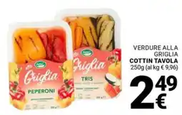 Supermercati Gulliver Verdure alla griglia COTTIN TAVOLA offerta