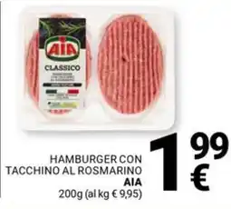 Supermercati Gulliver Hamburger con tacchino al rosmarino AIA offerta