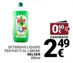 Supermercati Gulliver Detersivo liquido per piatti al limone NELSEN offerta