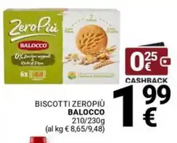Supermercati Gulliver Biscotti zeropiù BALOCCO offerta