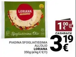 Supermercati Gulliver Piadina sfogliatissima all'olio LORIANA offerta
