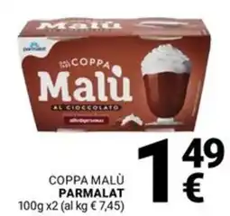 Supermercati Gulliver Coppa malù PARMALAT offerta