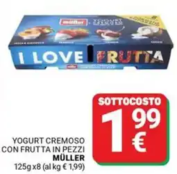 Supermercati Gulliver Yogurt cremoso icon frutta in pezzi MÜLLER offerta