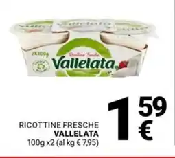 Supermercati Gulliver Ricottine fresche VALLELATA offerta