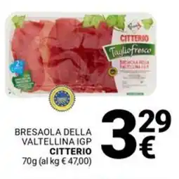 Supermercati Gulliver Bresaola della valtellina igp CITTERIO offerta