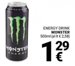 Supermercati Gulliver Energy drink MONSTER offerta