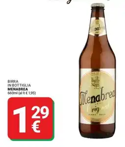 Supermercati Gulliver Birra in bottiglia MENABREA offerta