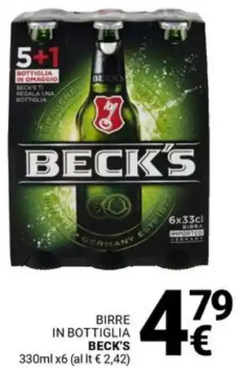 Supermercati Gulliver Birre in bottiglia BECK'S offerta