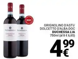 Supermercati Gulliver Grignolino d'asti/ dolcetto d'alba doc DUCHESSA LIA offerta