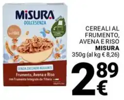 Supermercati Gulliver Cereali al frumento, avena e riso MISURA offerta