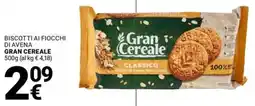 Supermercati Gulliver Biscotti ai fiocchi di avena GRAN CEREALE offerta