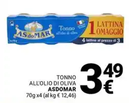 Supermercati Gulliver Tonno all'olio di oliva ASDOMAR offerta