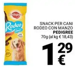 Supermercati Gulliver Snack per cani rodeo con manzo PEDIGREE offerta
