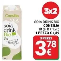 Supermercati Gulliver Soia drink bio CONSILIA offerta