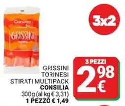Supermercati Gulliver Grissini torinesi stirati multipack CONSILIA offerta