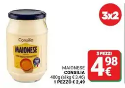 Supermercati Gulliver Maionese CONSILIA offerta
