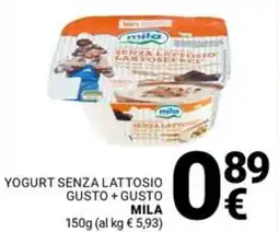 Supermercati Gulliver Yogurt senza lattosio gusto + gusto MILA offerta