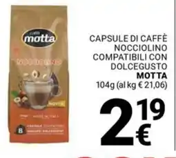 Supermercati Gulliver Capsule di caffè nocciolino compatibili con dolcegusto MOTTA offerta
