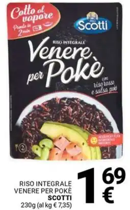 Supermercati Gulliver Riso integrale venere per pokè SCOTTI offerta