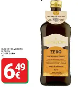 Supermercati Gulliver Olio extra vergine di oliva COSTA D'ORO offerta