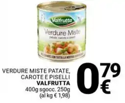 Supermercati Gulliver Verdure miste patate, carote e piselli̇ VALFRUTTA offerta