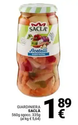 Supermercati Gulliver Giardiniera SACLÀ offerta