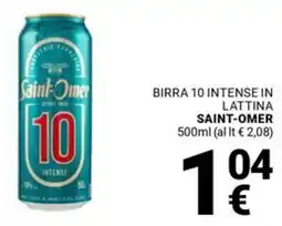 Supermercati Gulliver Birra 10 intense in lattina SAINT-OMER offerta