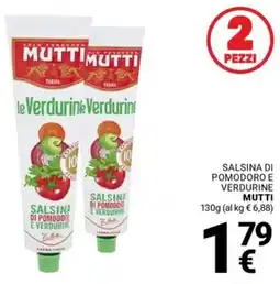 Supermercati Gulliver Salsina di pomodoro e verdurine MUTTI offerta