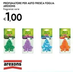 Bennet Profumatore per auto fresca foglia AREXONS offerta