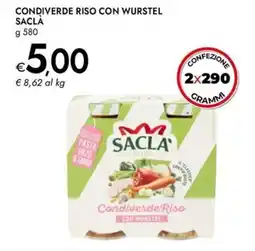 Bennet Condiverde riso con wurstel SACLA offerta