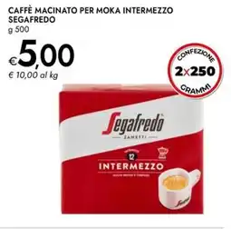 Bennet Caffè macinato per moka intermezzo SEGAFREDO offerta