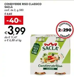 Bennet Condiverde riso classico SACLA offerta