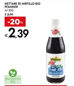 Bennet Nettare di mirtillo bio PFANNER offerta