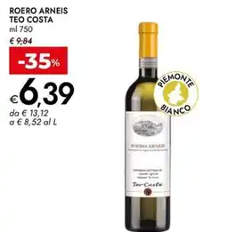 Bennet Roero arneis teo costa offerta