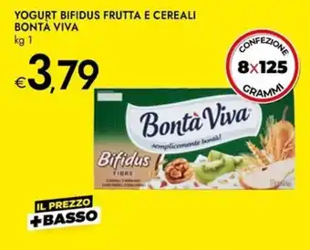 Bennet Yogurt bifidus frutta e cereali BONTÀ VIVA offerta