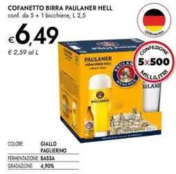 Bennet Cofanetto birra paulaner hell offerta