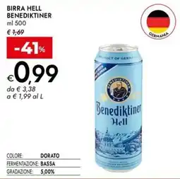 Bennet Birra hell benediktiner offerta