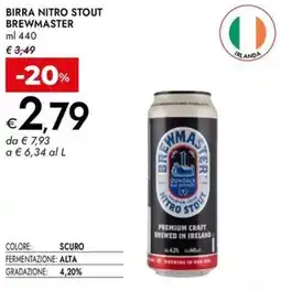 Bennet Birra nitro stout BREWMASTER offerta