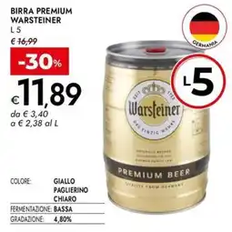 Bennet Birra premium WARSTEINER offerta