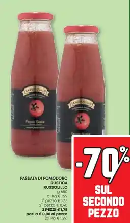 Pam Passata di pomodoro rustica RUSSOLILLO offerta