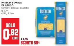 Pam Pasta di semola DE CECCO offerta