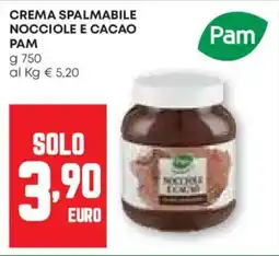 Pam Crema spalmabile nocciole e cacao PAM offerta