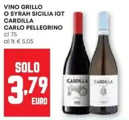 Pam Vino grillo o syrah sicilia igt cardilla carlo pellegrino offerta