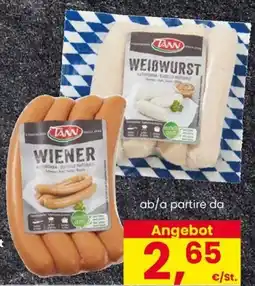 Eurospar Wiener o Weisswurst Tann offerta
