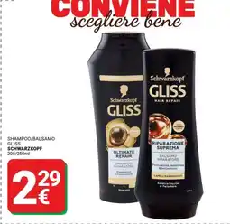 Supermercati Gulliver Shampoo/balsamo GLISS SCHWARZKOPF offerta