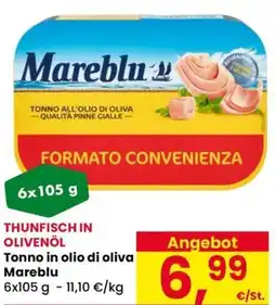 Eurospar Tonno in olio di oliva Mareblu offerta